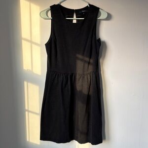 Madewell Black Sleeveless Midi Dress